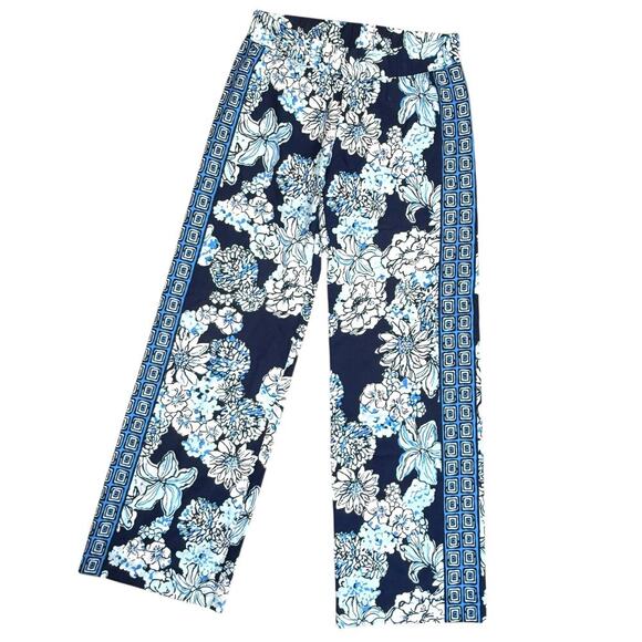 Lilly Pulitzer Women's Bal Harbour Palazzo in Low Tide Navy Size S - Picture 4 of 11